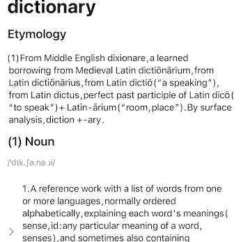 Dictionary App Overview